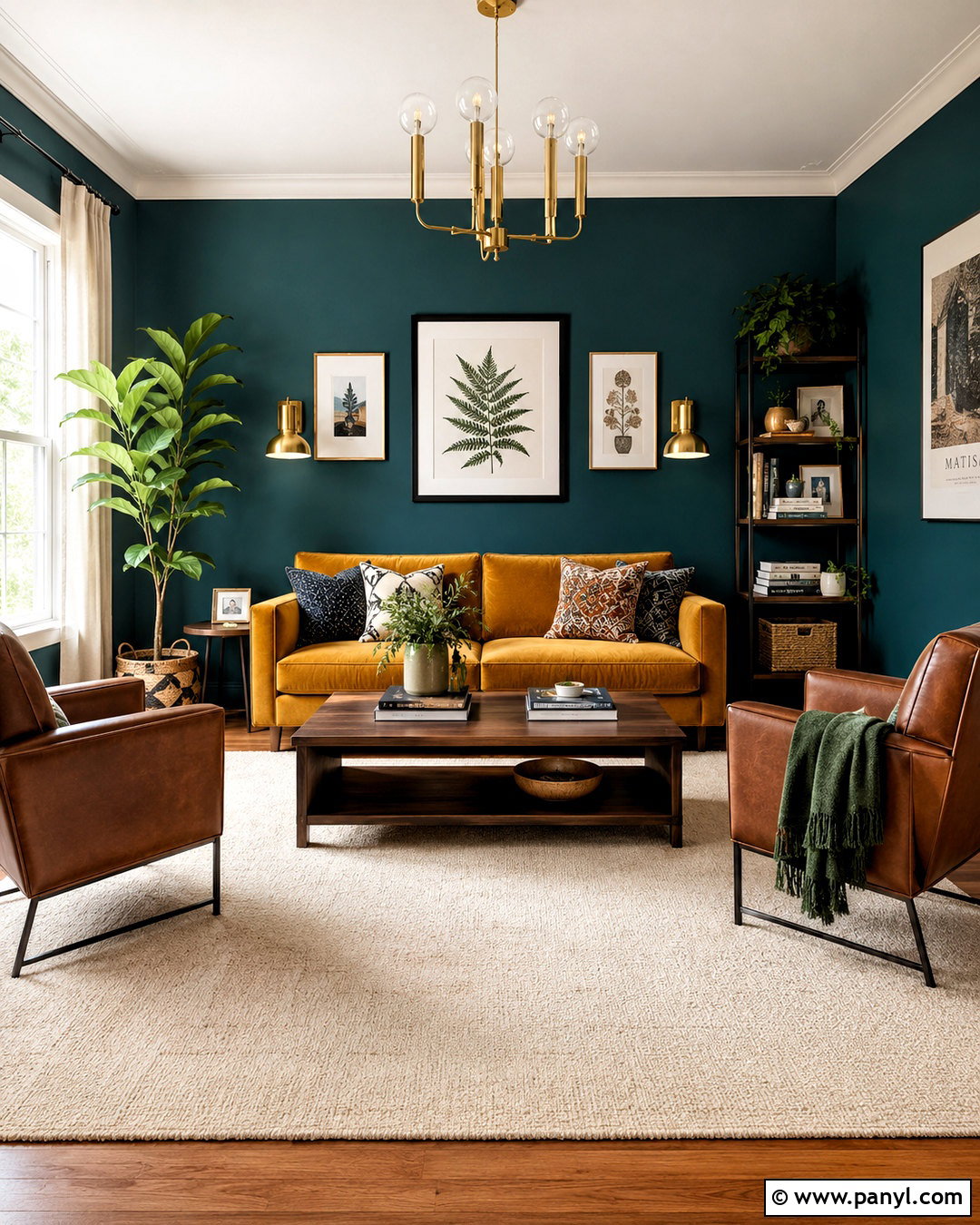 Ochre And Teal Living Room - 20 ochre color palette ideas