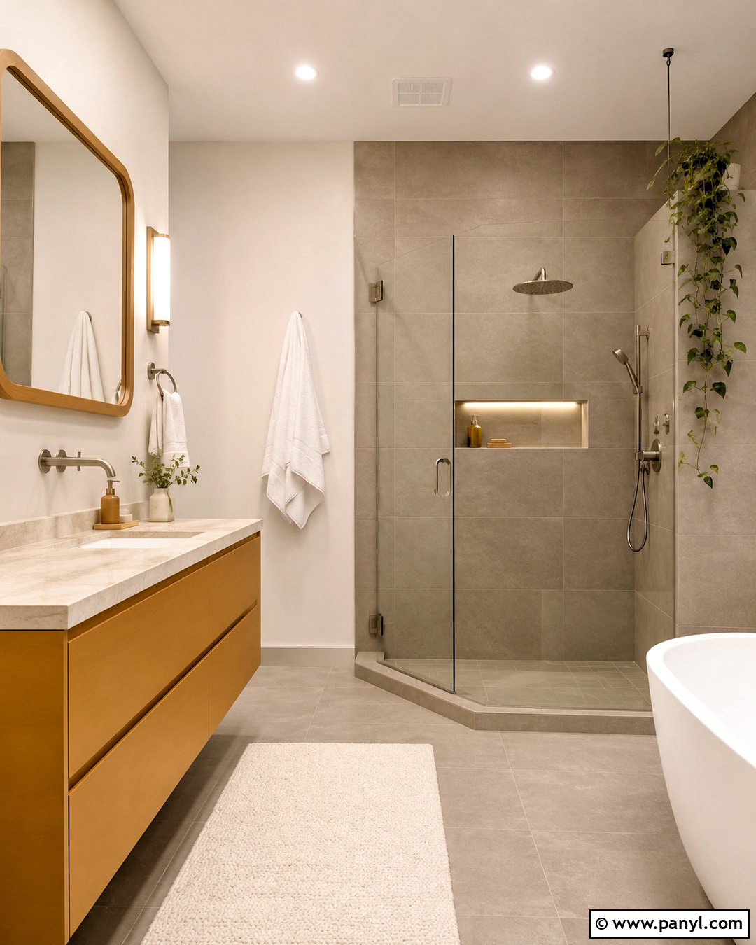 Ochre And Warm Gray Bathroom - 20 ochre color palette ideas