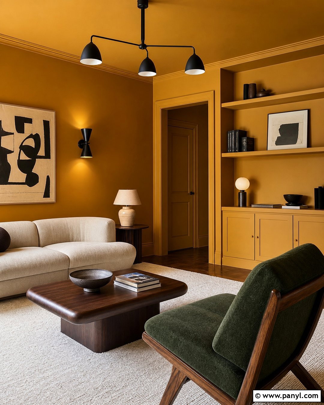 Ochre Color Drenched Room - 35 ochre walls