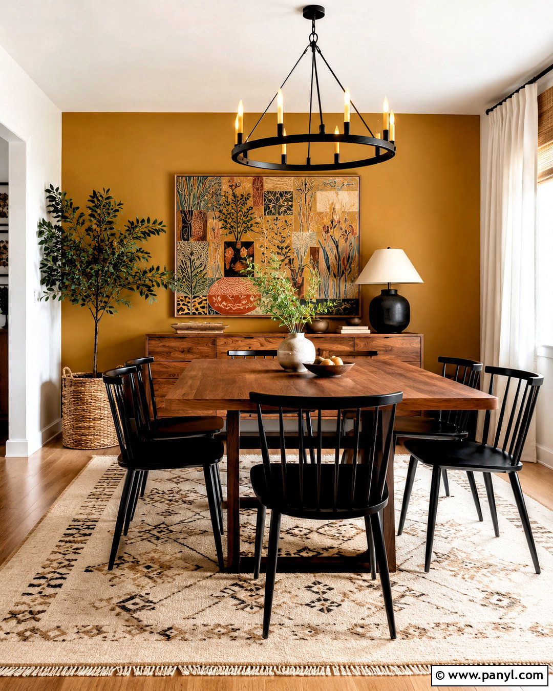 Ochre Dining Room Accent Wall - 20 dining room accent wall colors
