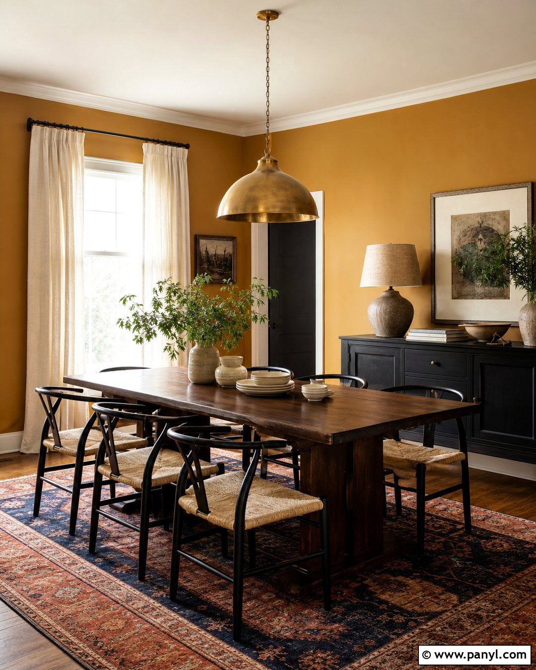 Ochre Dining Room Walls - 50 home wall colour ideas