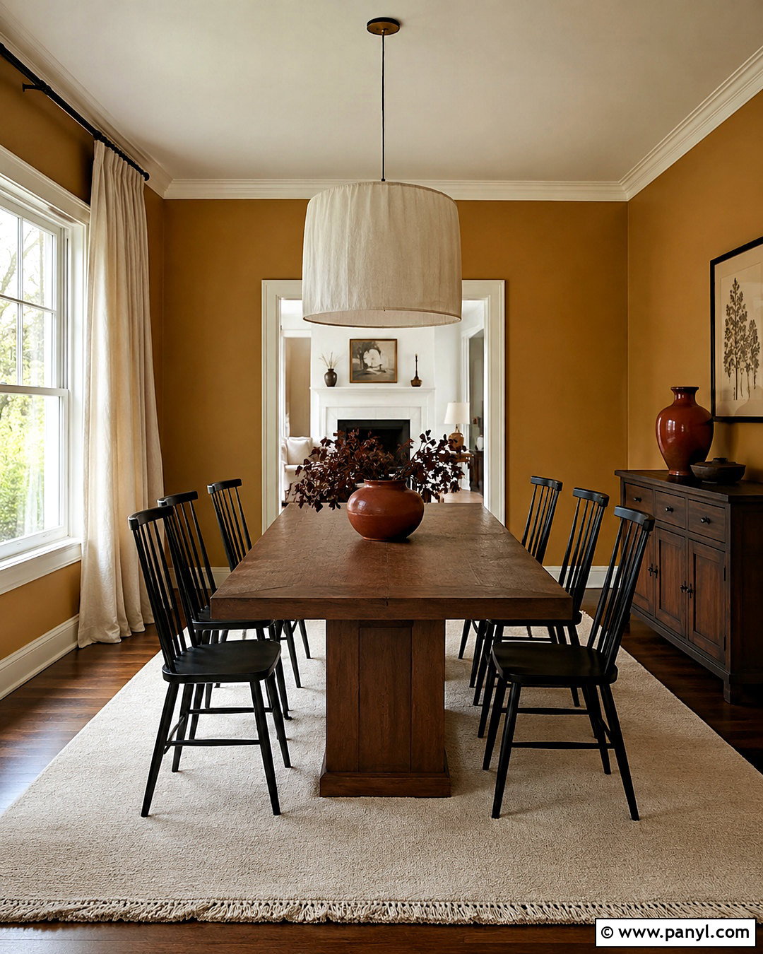 Ochre Dining Room Walls - 20 Warm Earthy Tone Walls
