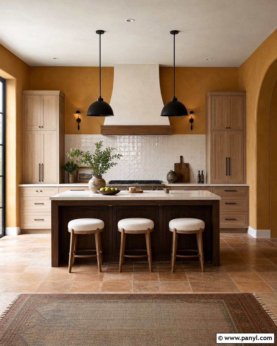 Ochre Kitchen Wall Colour - 45 kitchen wall colour ideas