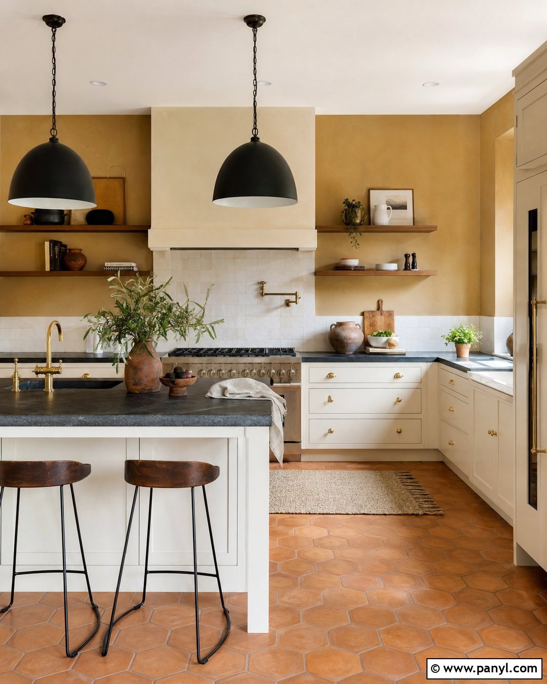 Ochre Kitchen Walls - 30 White Kitchen Wall Color Ideas