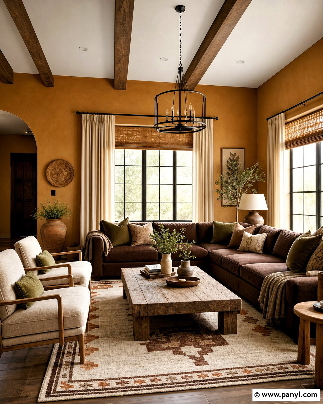 Ochre Living Room Color - 20 warm living room colors