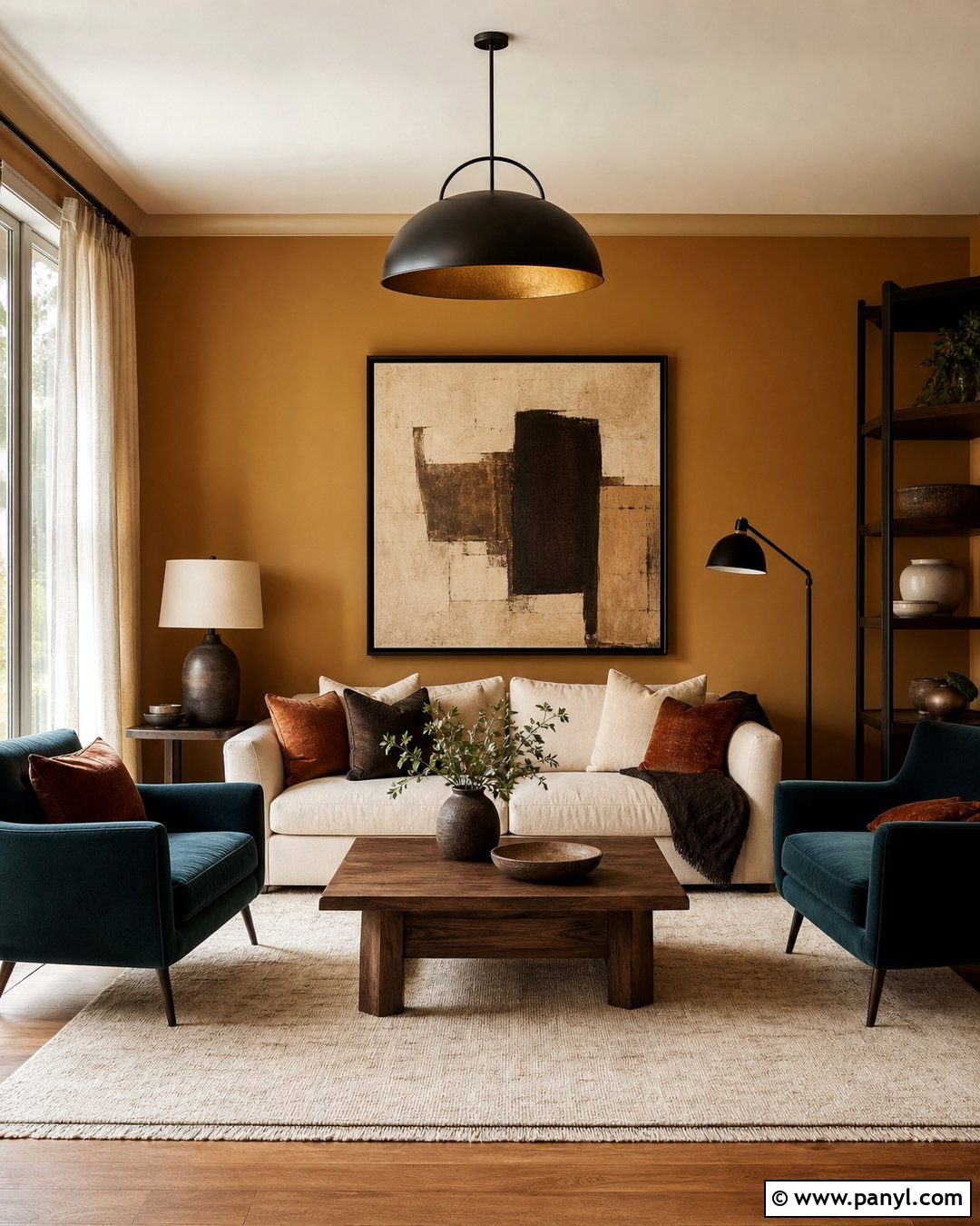 Ochre Living Room Wall Color - 50 wall colour ideas