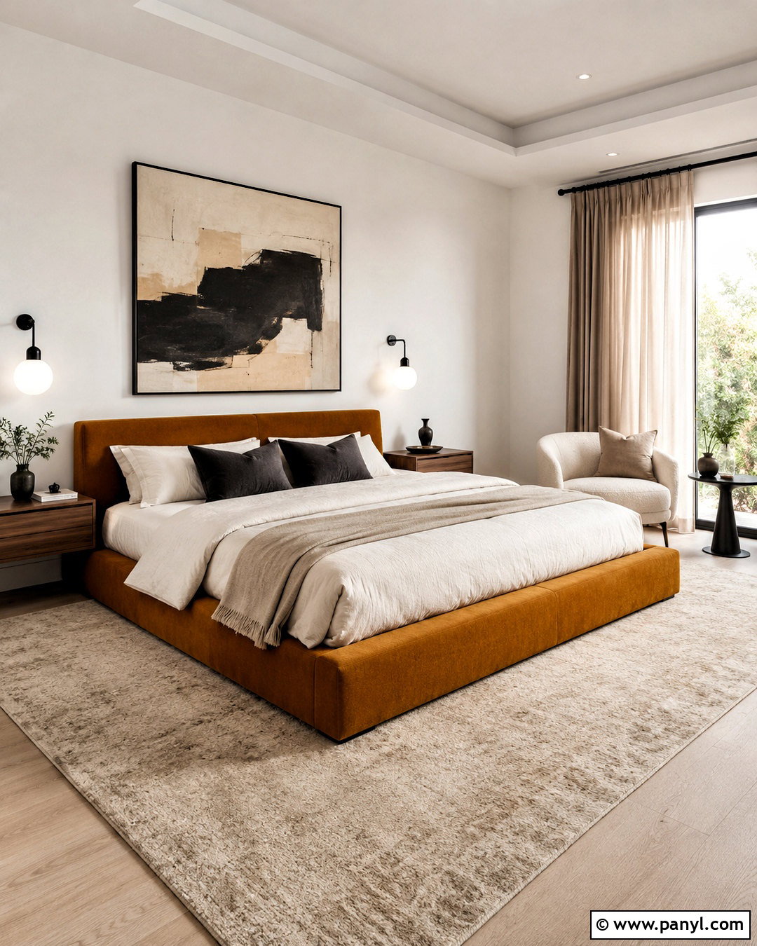 Ochre Modern Bedroom - 20 ochre bedroom ideas
