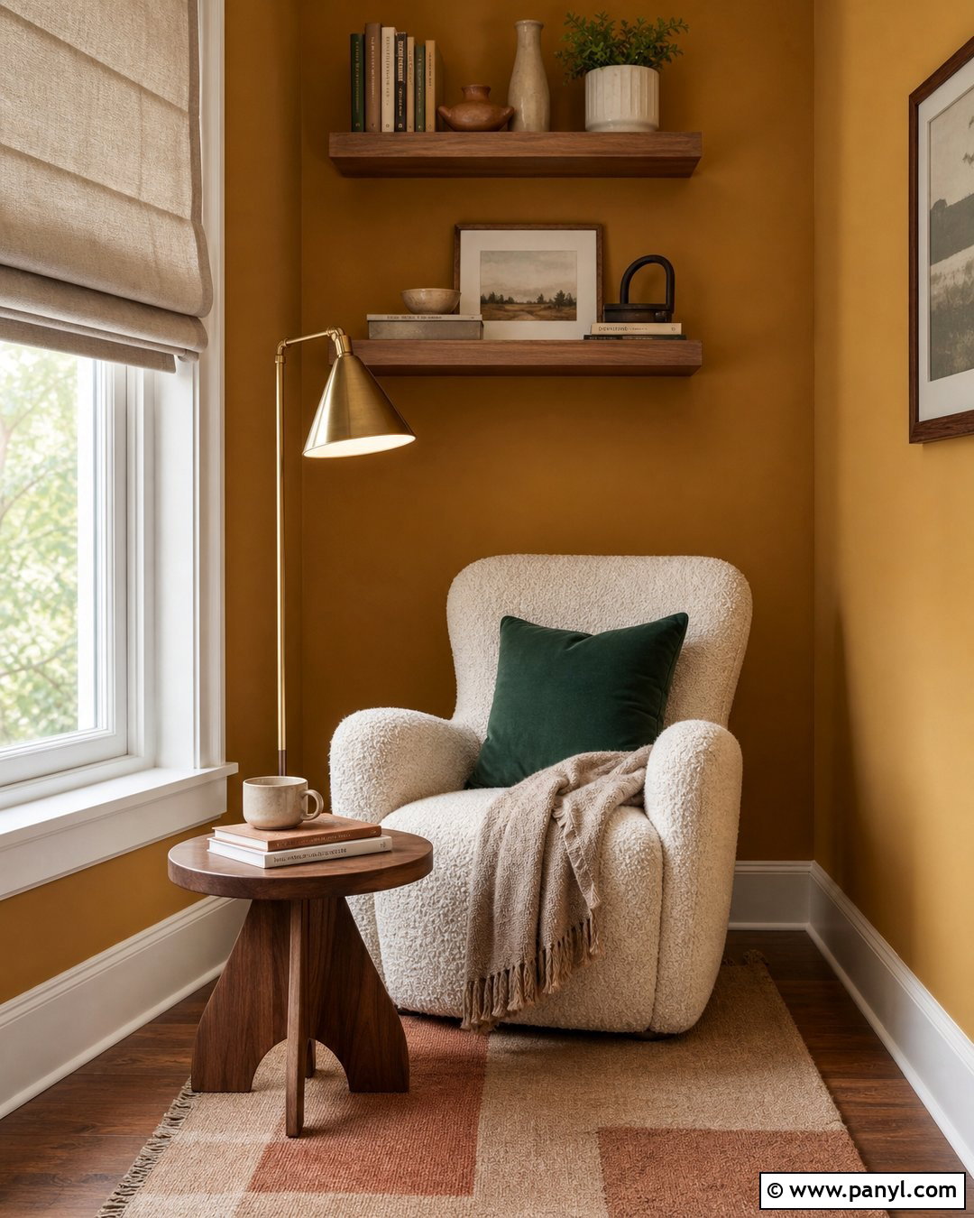 Ochre Walls In A Reading Corner - 35 ochre walls