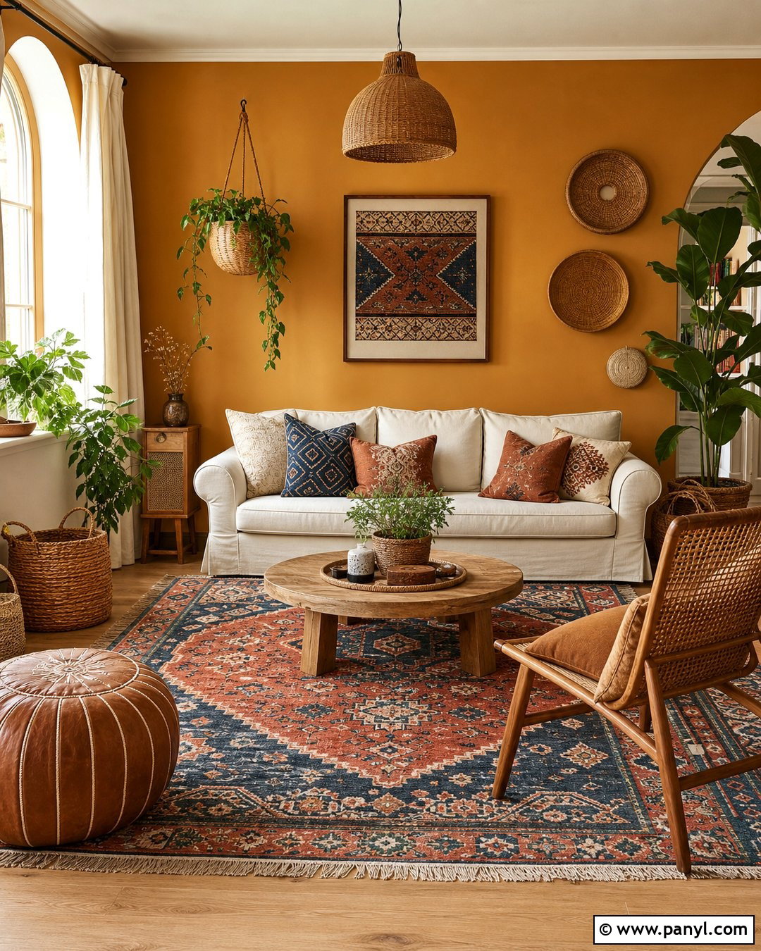 Ochre Walls With Boho Decor - 35 ochre walls