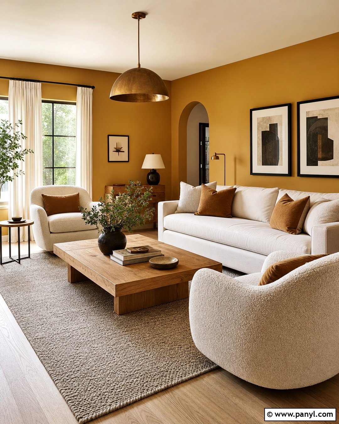Ochre Walls With Cream Furniture - 35 ochre walls
