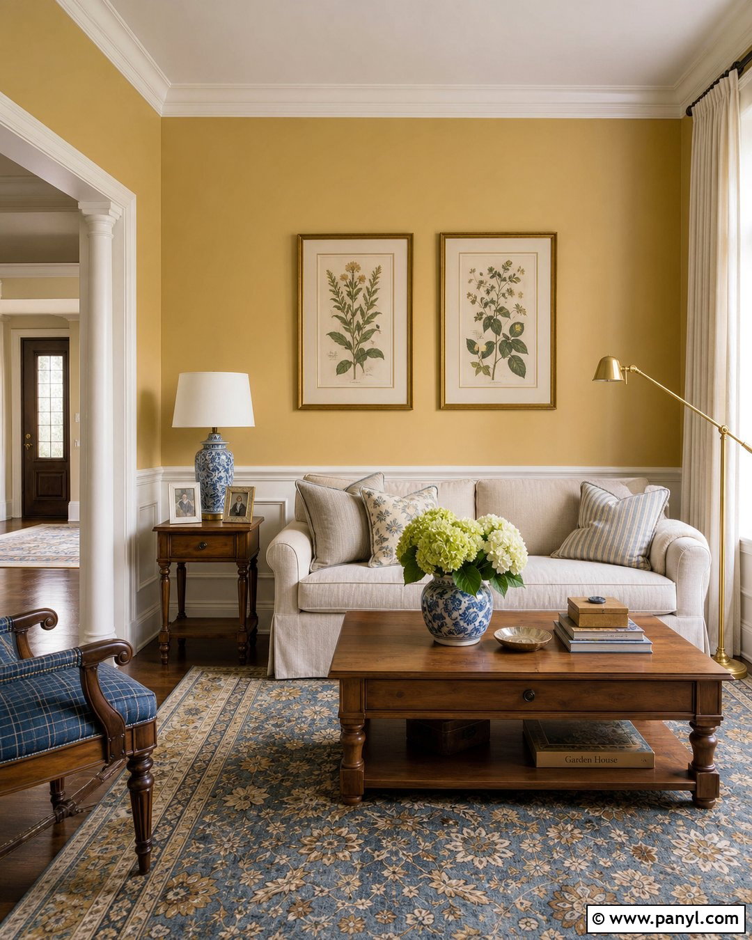 Ochre Walls With White Trim - 35 ochre walls