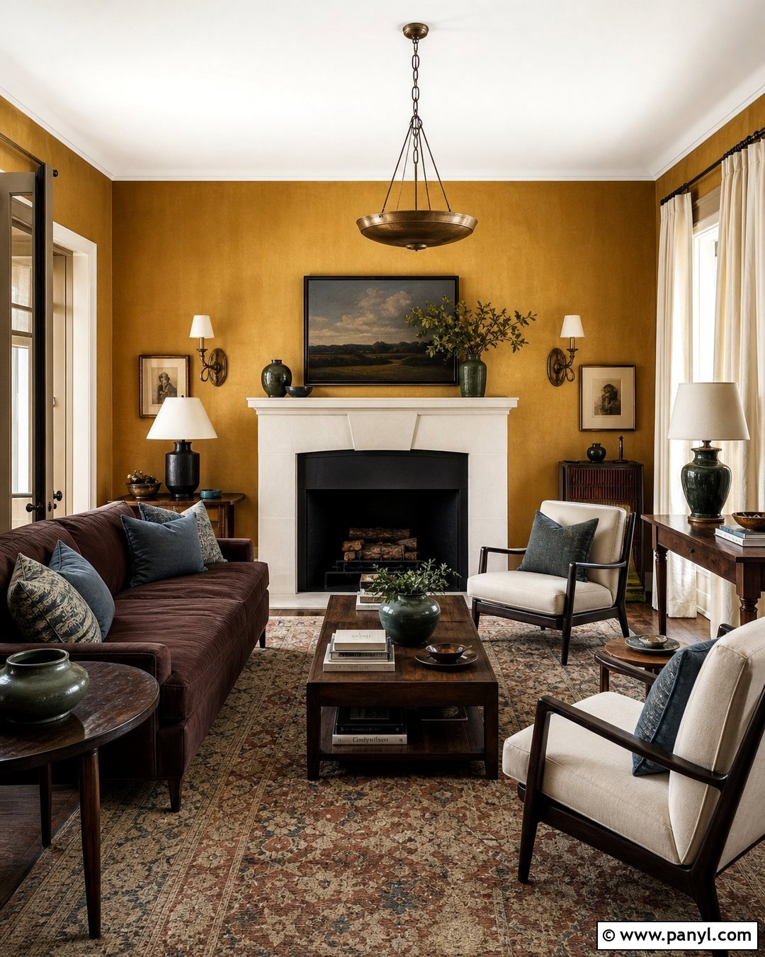 Ochre Walls - 35 House Wall Colors