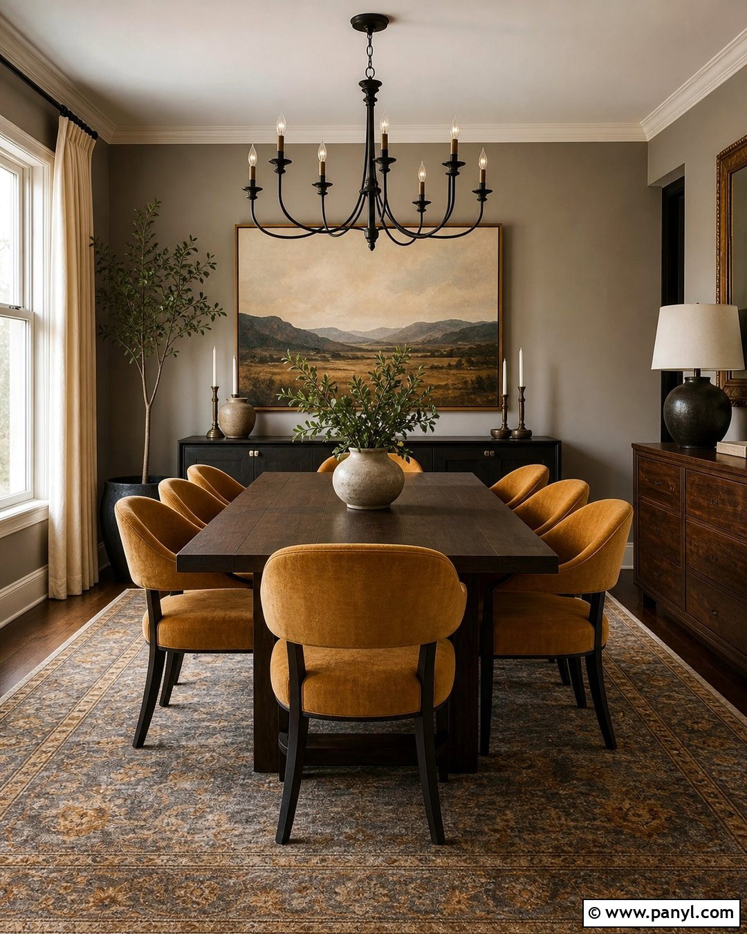 Ochre With Gray Walls - 35 Accent Colors With Gray Walls