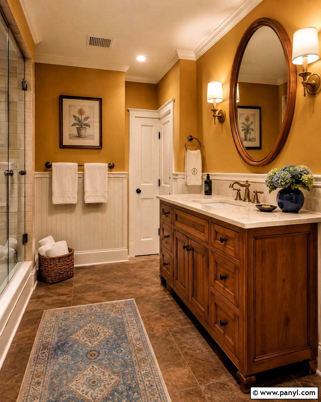 Ochre Yellow Bathroom - 35 trending bathroom colors