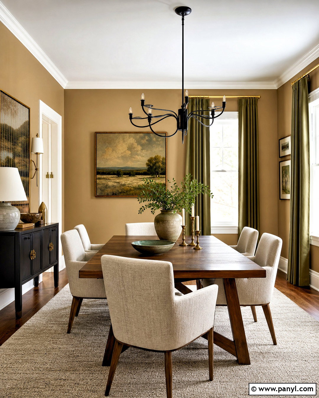 Ochre Yellow Dining Room - 20 yellow room inspo ideas
