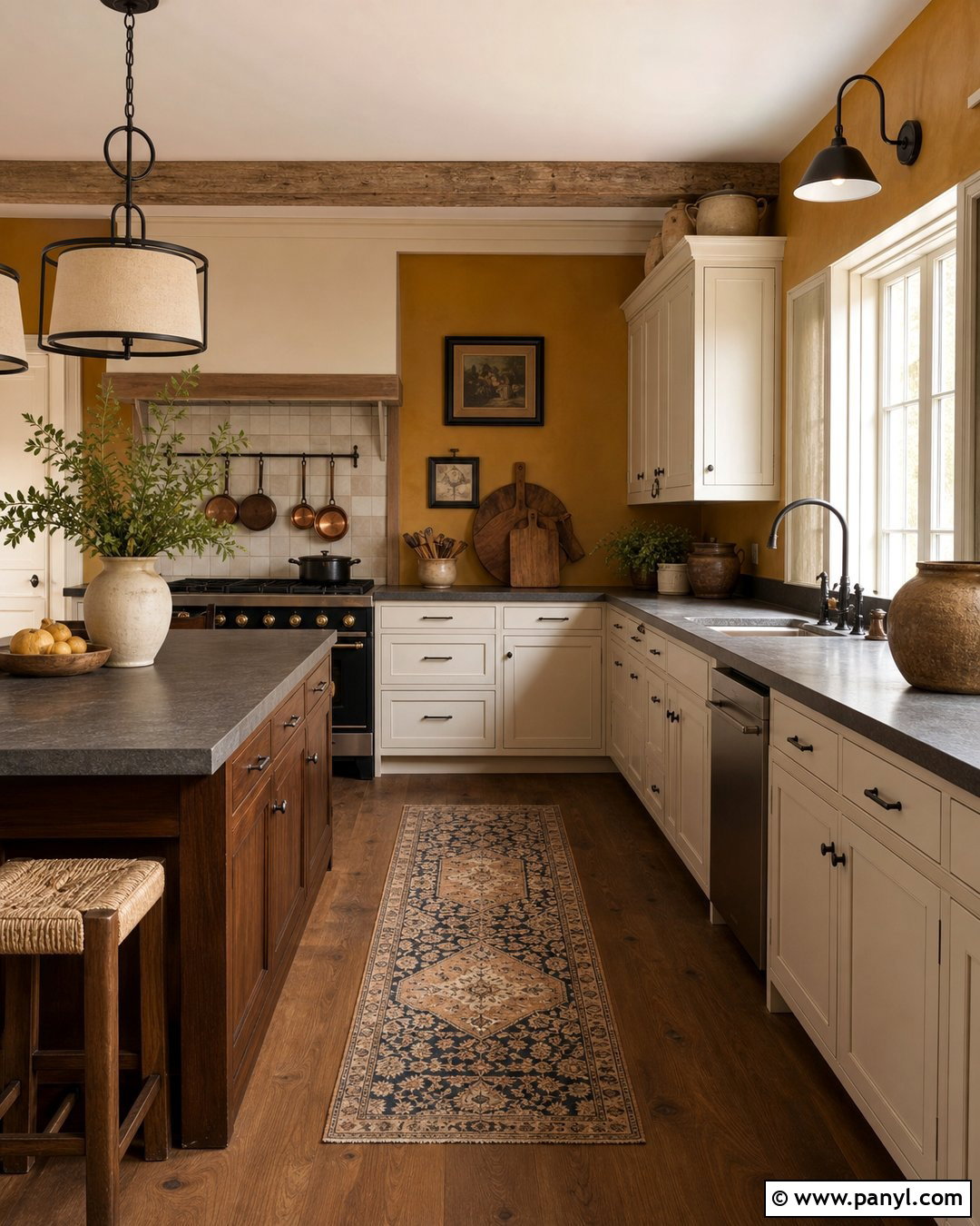 Ochre Yellow Farmhouse Kitchen Walls - 30 Farmhouse Kitchen Wall Colors