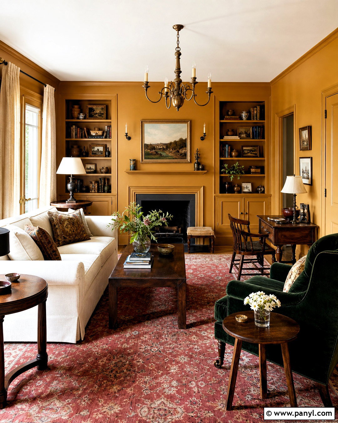 Ochre Yellow Living Room - 20 warm yellow living room ideas
