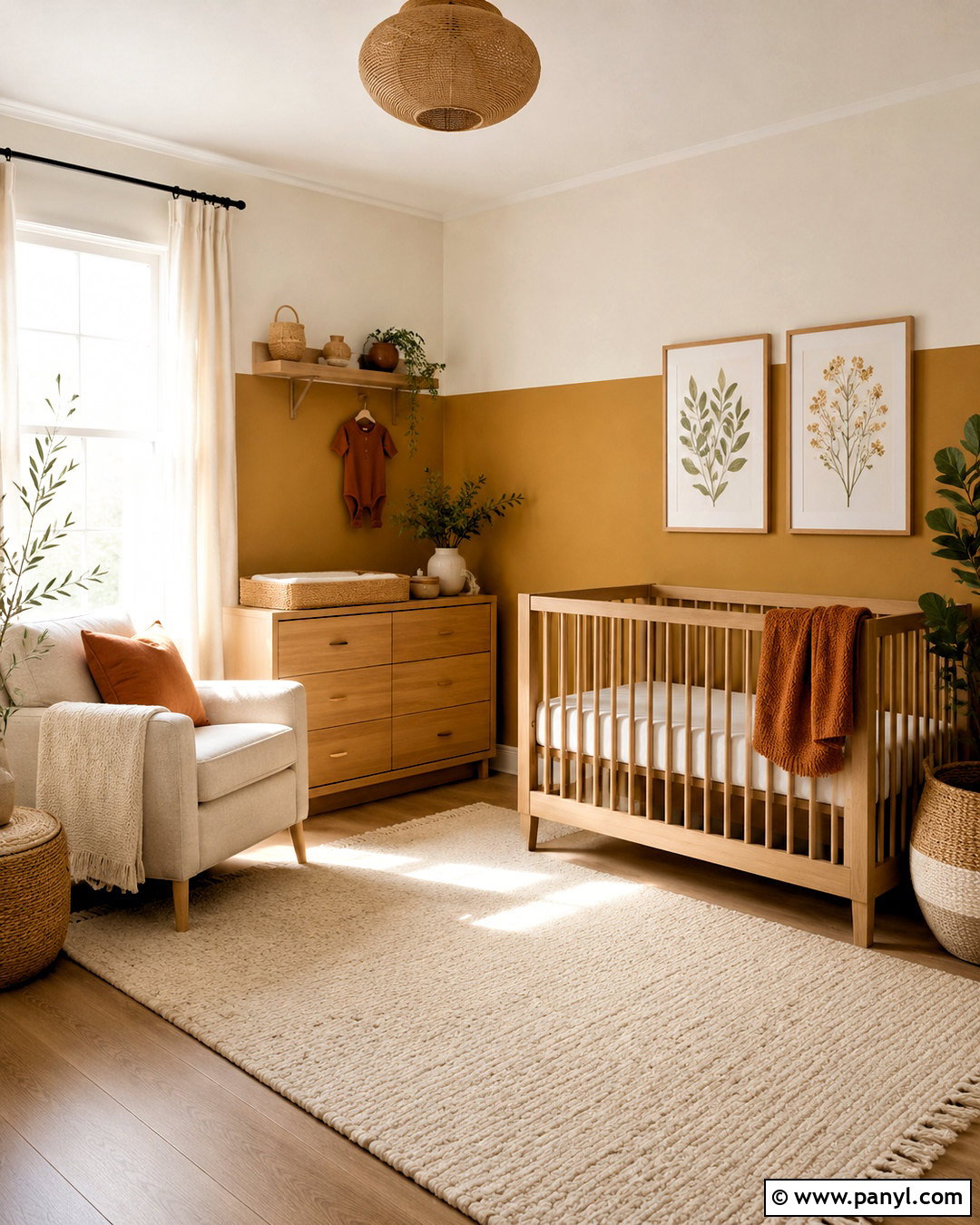 Ochre Yellow Nursery With Natural Wood - 20 ochre yellow ideas