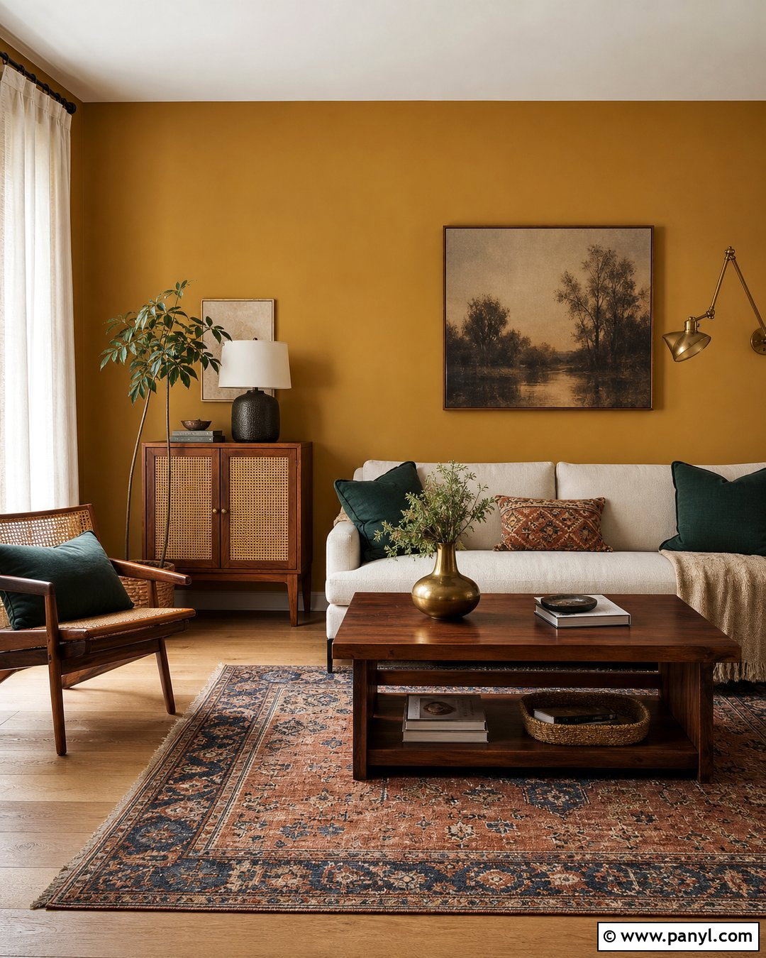 Ochre Yellow Room Walls - 35 Aesthetic Room Wall Color Ideas