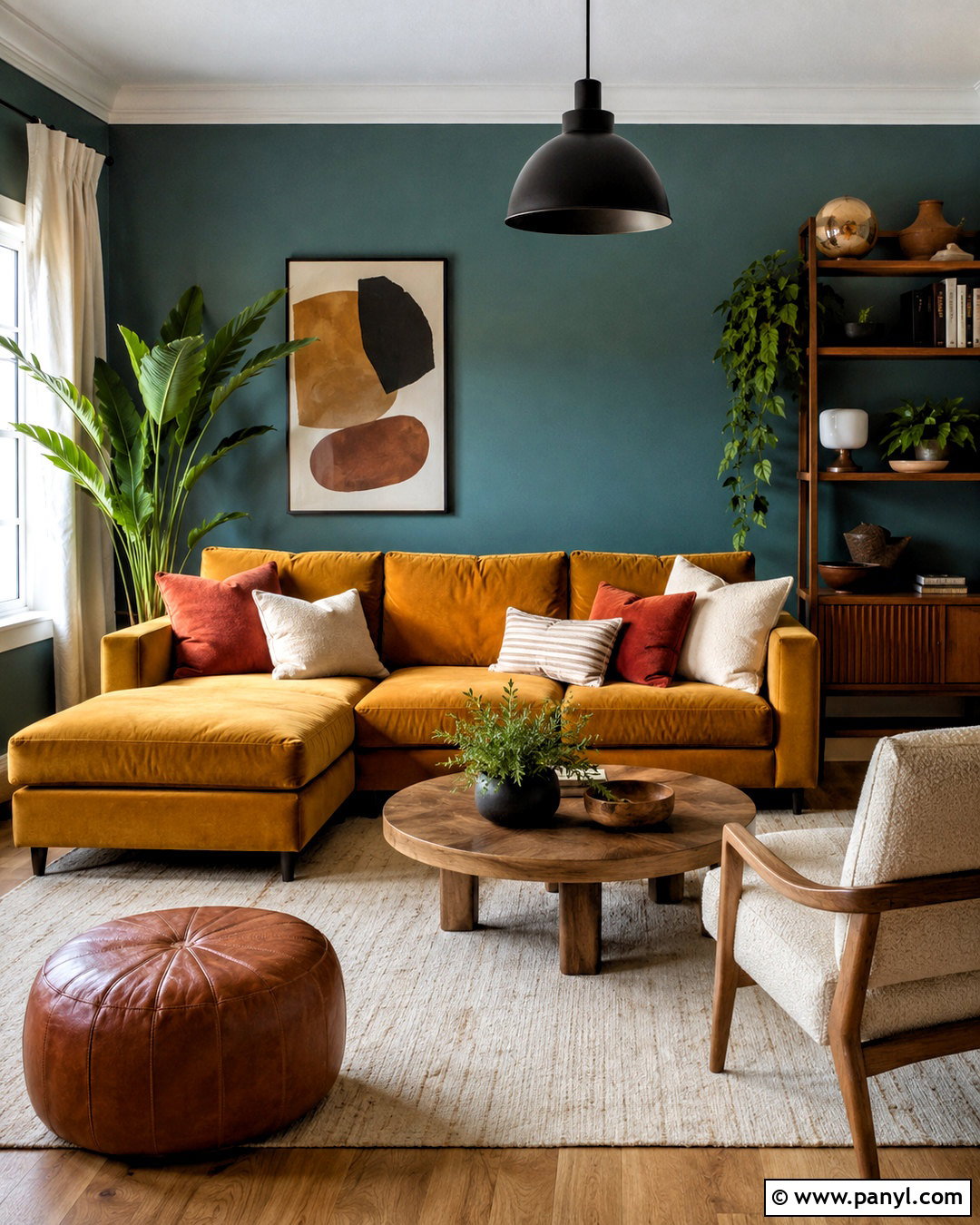 Ochre Yellow Sofa With Teal Walls - 20 ochre yellow ideas