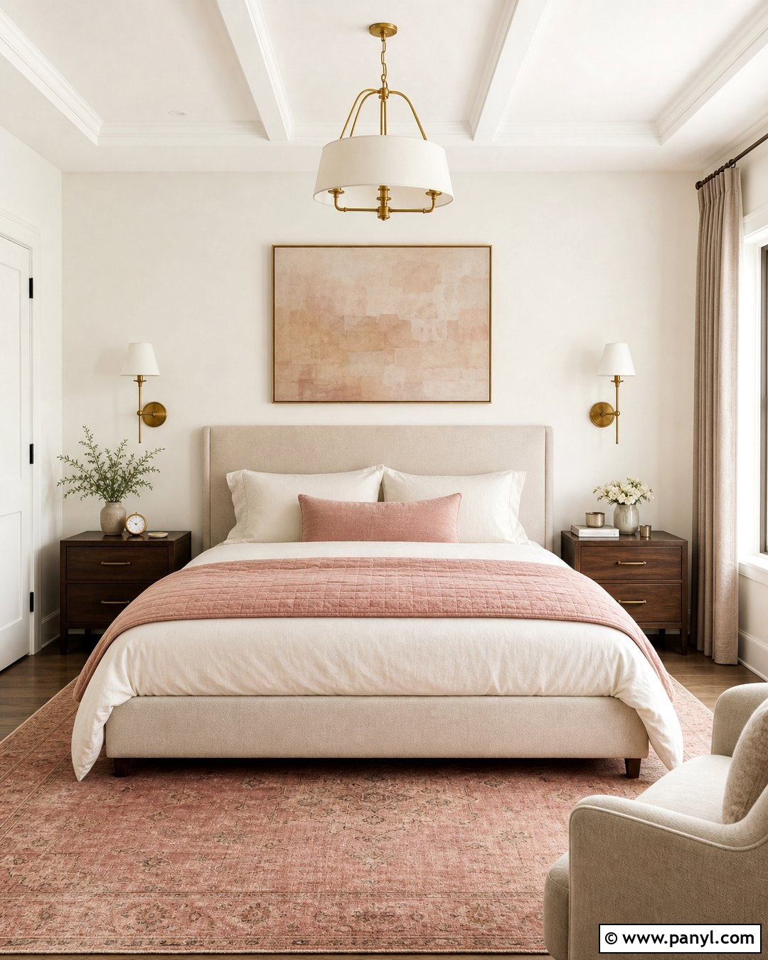 Off White Bedroom With Blush Pink - 45 off white walls