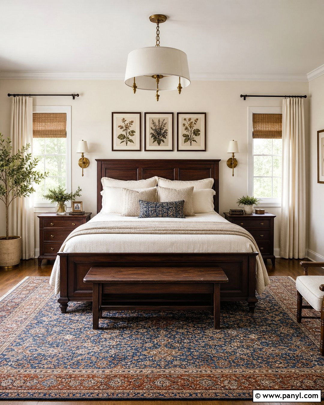Off White Bedroom With Dark Wood - 35 off white wall color ideas