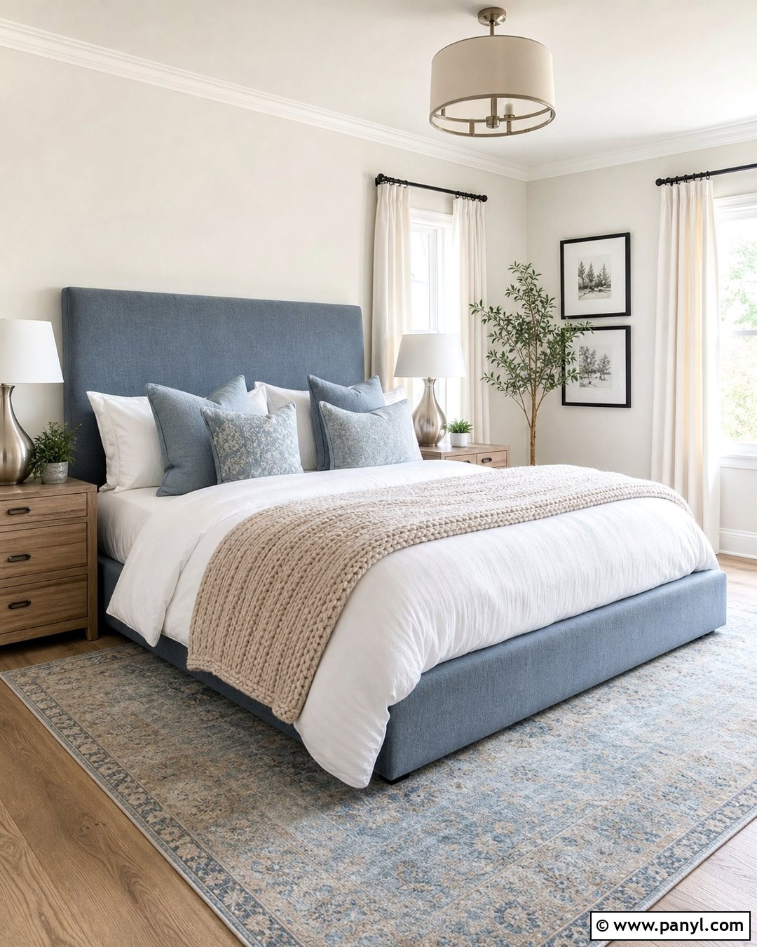 Off White Bedroom With Dusty Blue - 35 off white wall color ideas