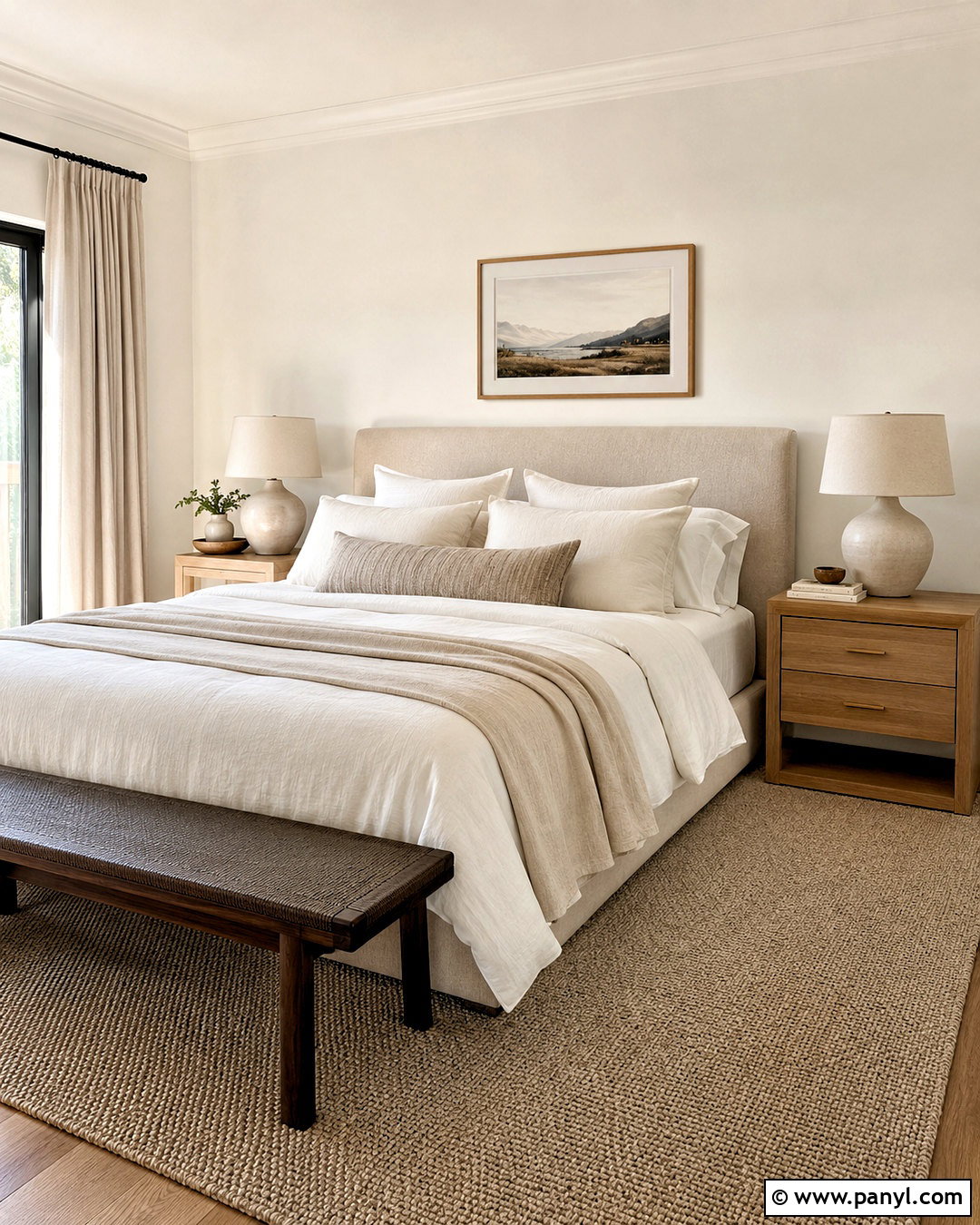 Off White Bedroom With Layered Linen - 20 off white interior ideas