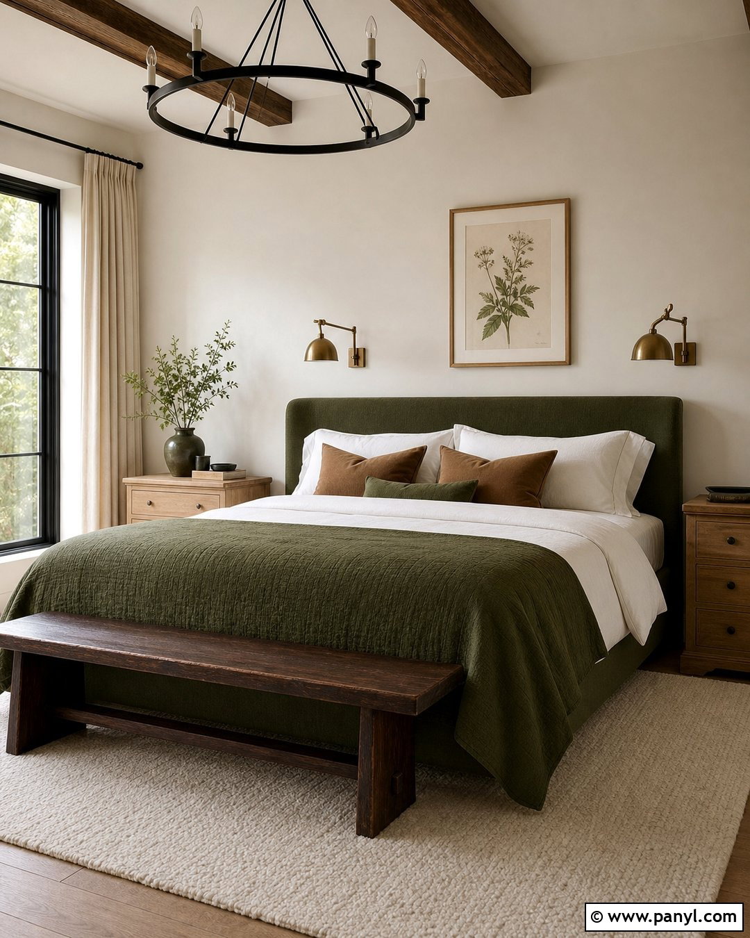 Off White Bedroom With Olive Green - 35 off white wall color ideas
