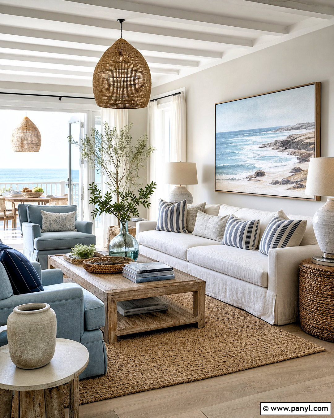 Off White Coastal Living Room - 20 off white room color ideas