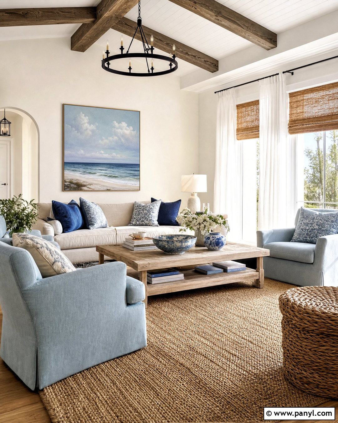 Off White Coastal Living Room - 20 off white wall paint ideas