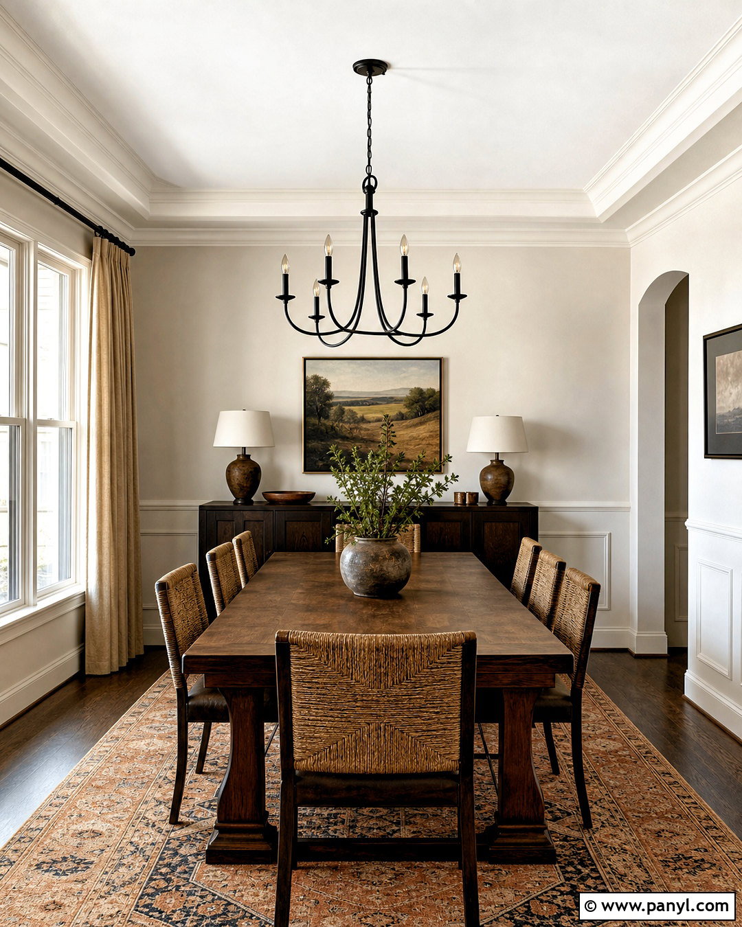 Off White Dining Room With Dark Wood - 20 off white interior paint ideas