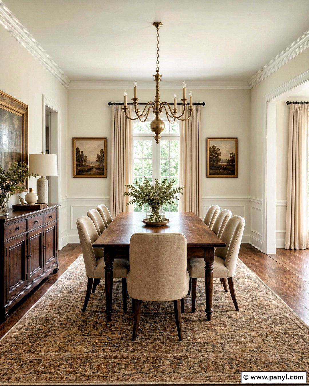 Off White Dining Room With Dark Wood - 20 off white wall paint ideas