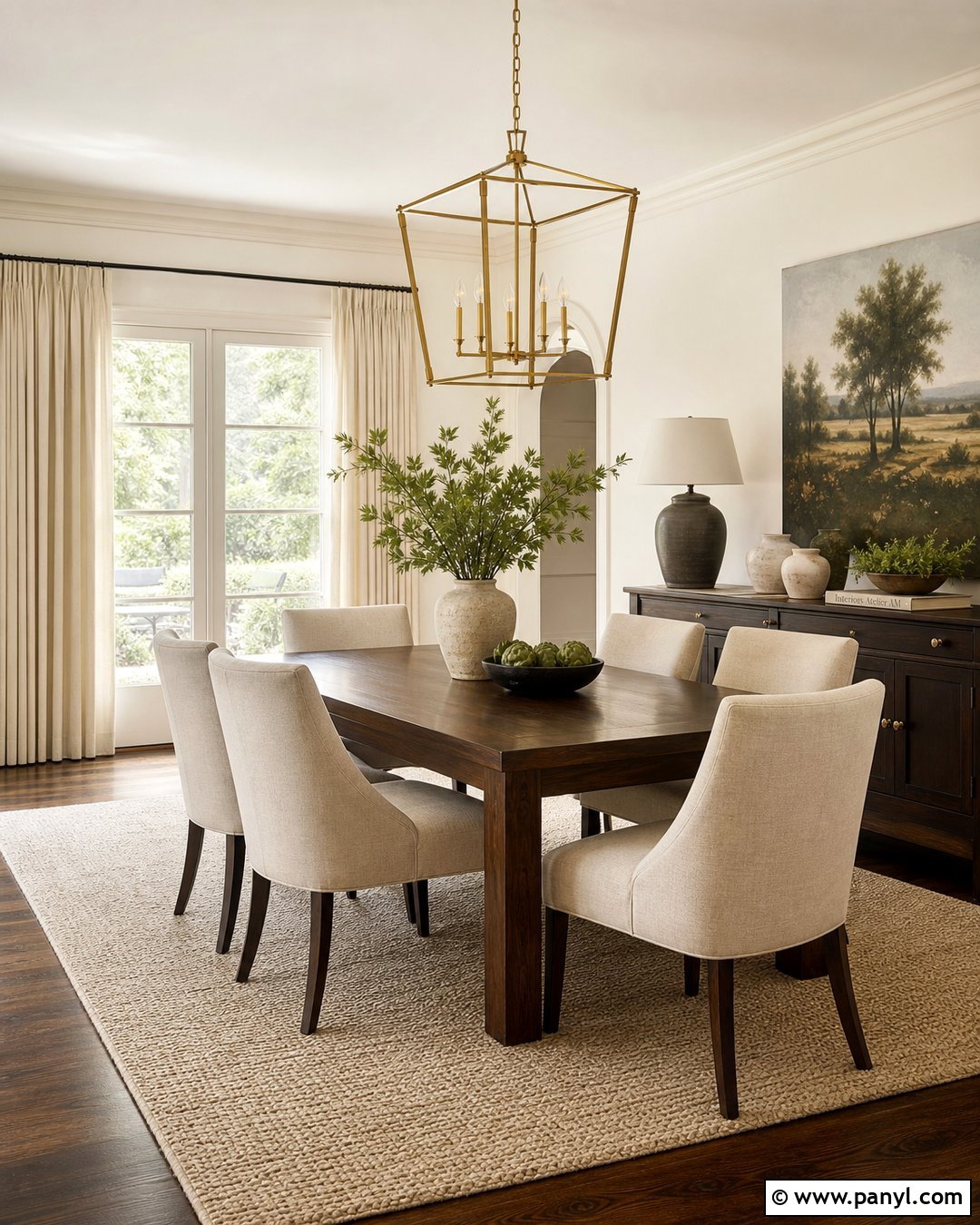Off White Dining Room With Dark Wood - 45 off white walls