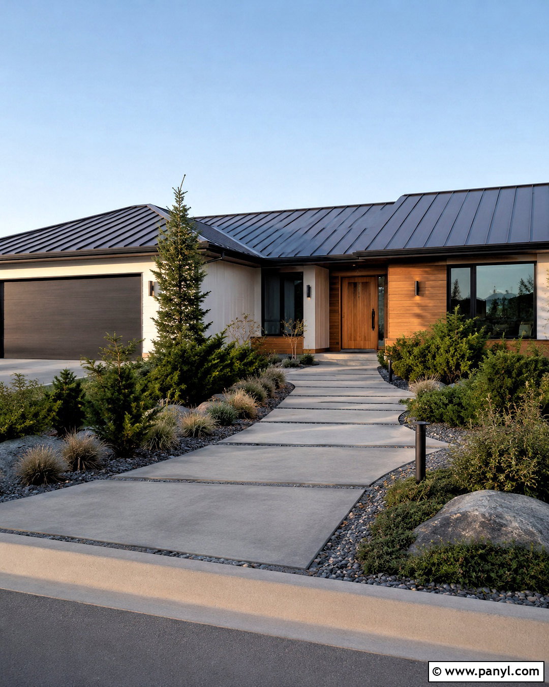 Off-White Exterior With Cedar Accents - 20 off white colour ideas