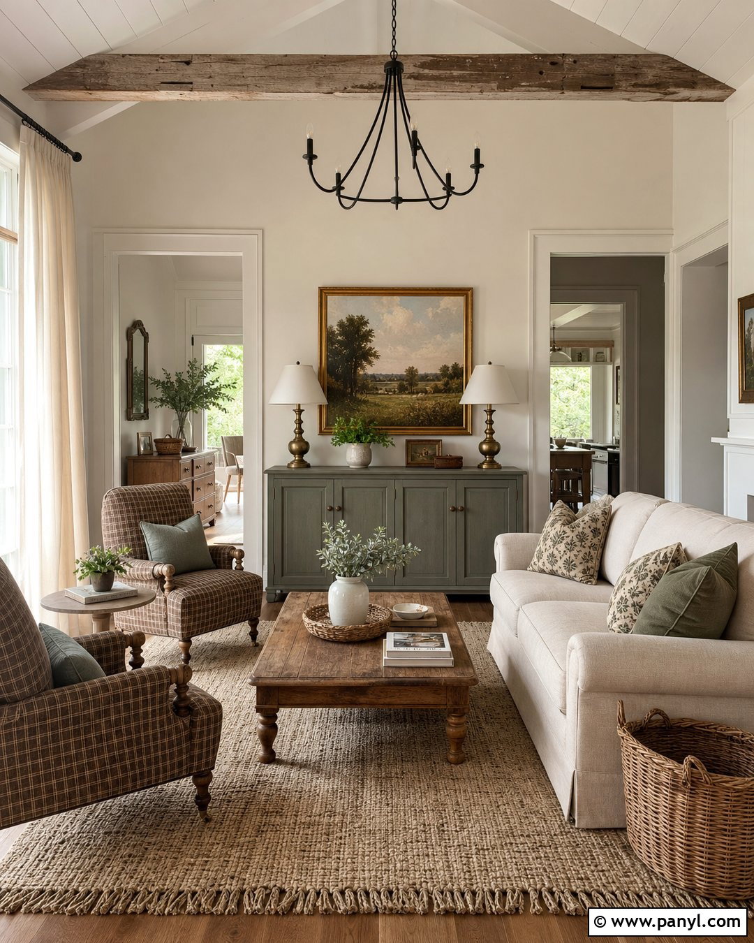 Off White Farmhouse Living Room - 45 off white walls