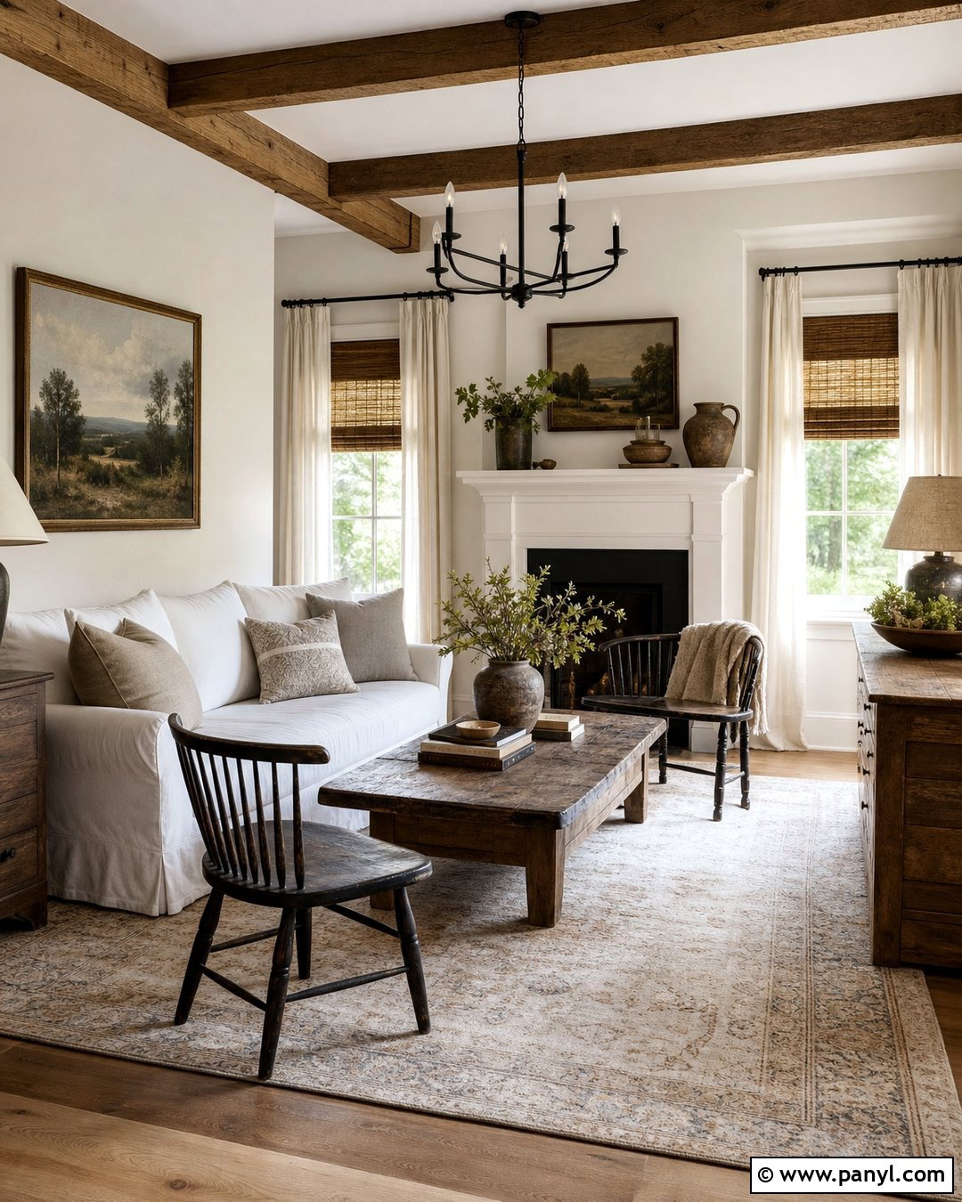Off White Farmhouse Living Room - 30 off white walls with white trim ideas