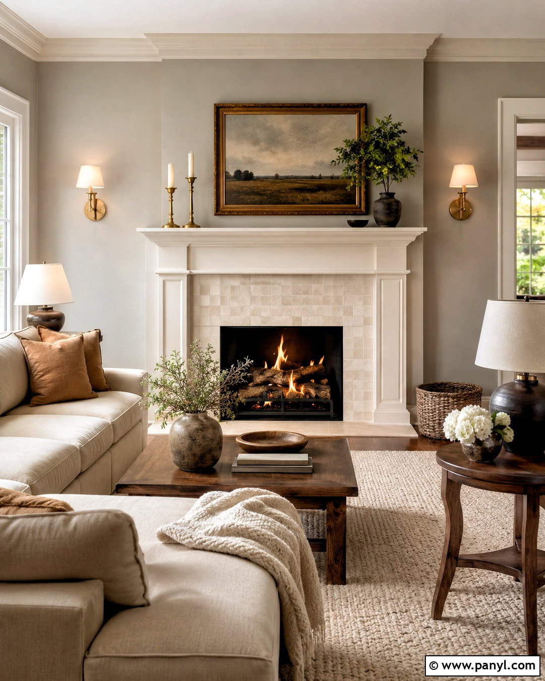 Off-White Fireplace With Gray Walls - 20 What Color Fireplace With Gray Walls