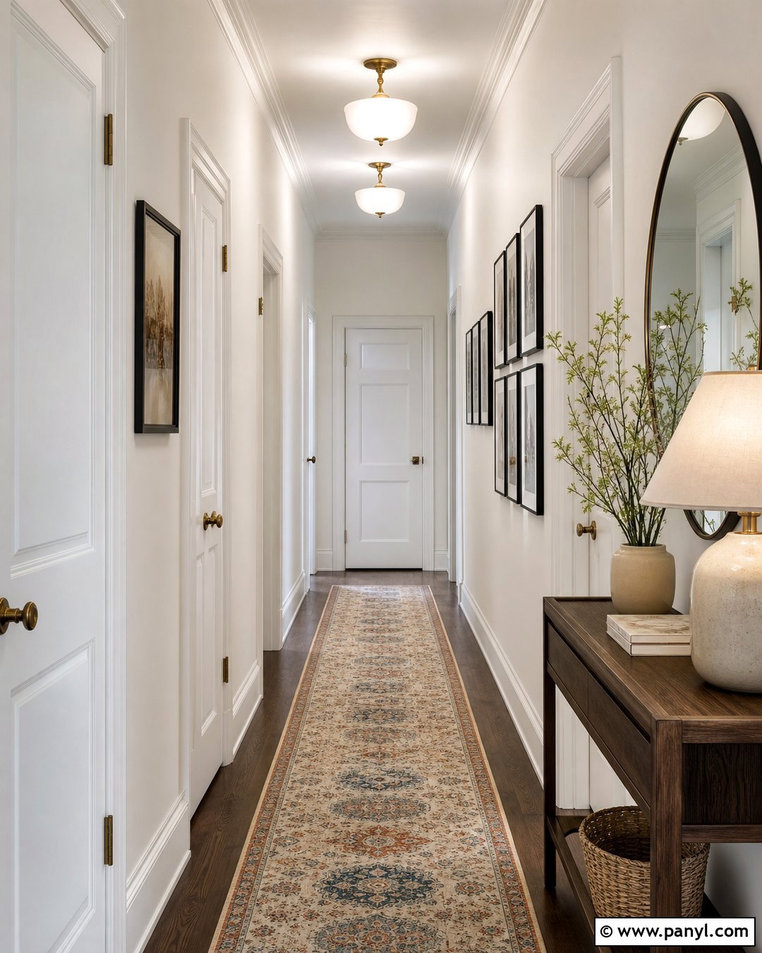 Off White Hallway With White Doors - 30 off white walls with white trim ideas