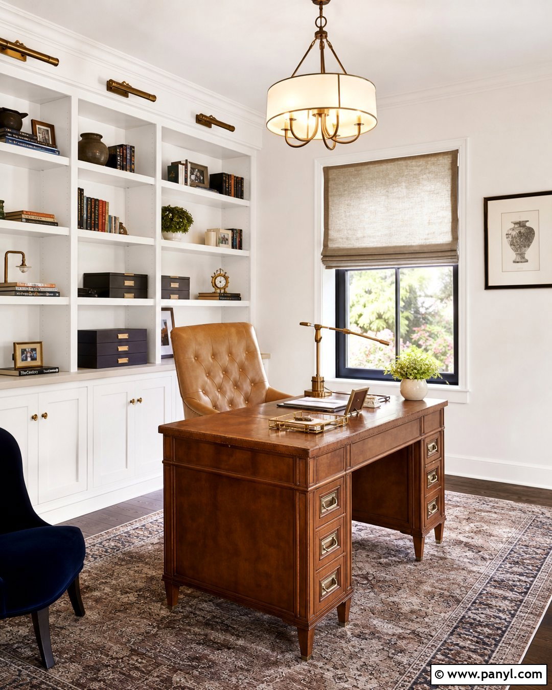 Off White Home Office With Built In Shelves - 30 off white walls with white trim ideas