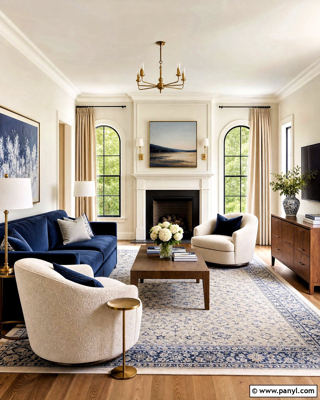 Off White Interior With Navy Blue - 20 off white interior paint ideas