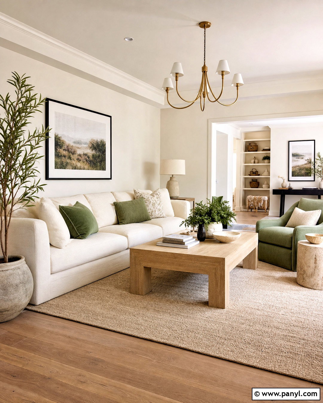 Off White Interior With Sage Green - 20 off white interior paint ideas
