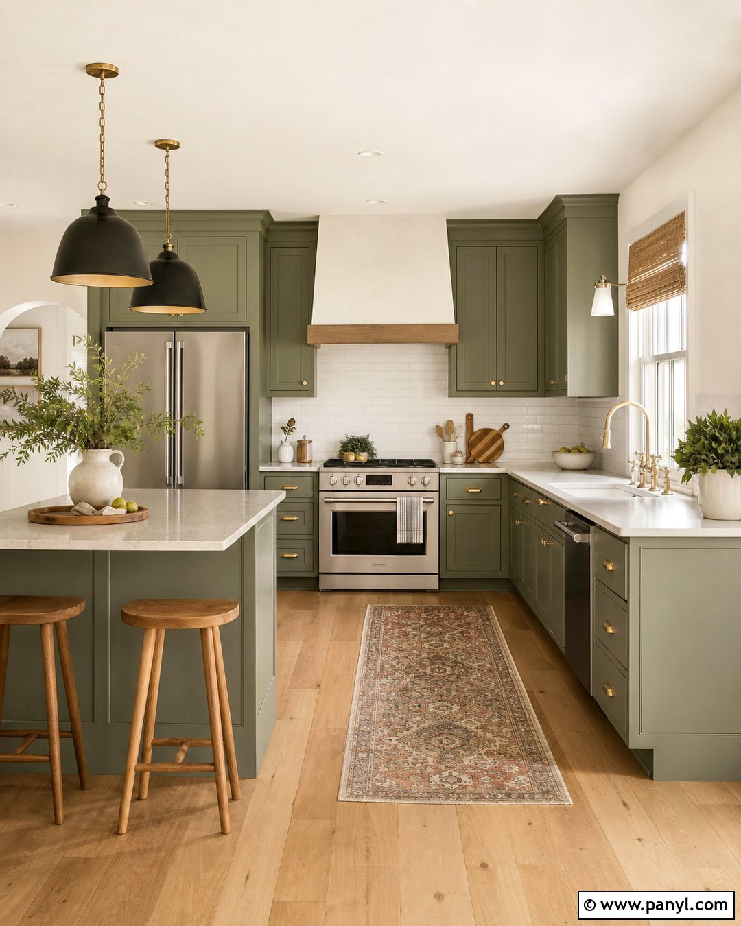 Off White Kitchen With Green Cabinets - 35 off white wall color ideas