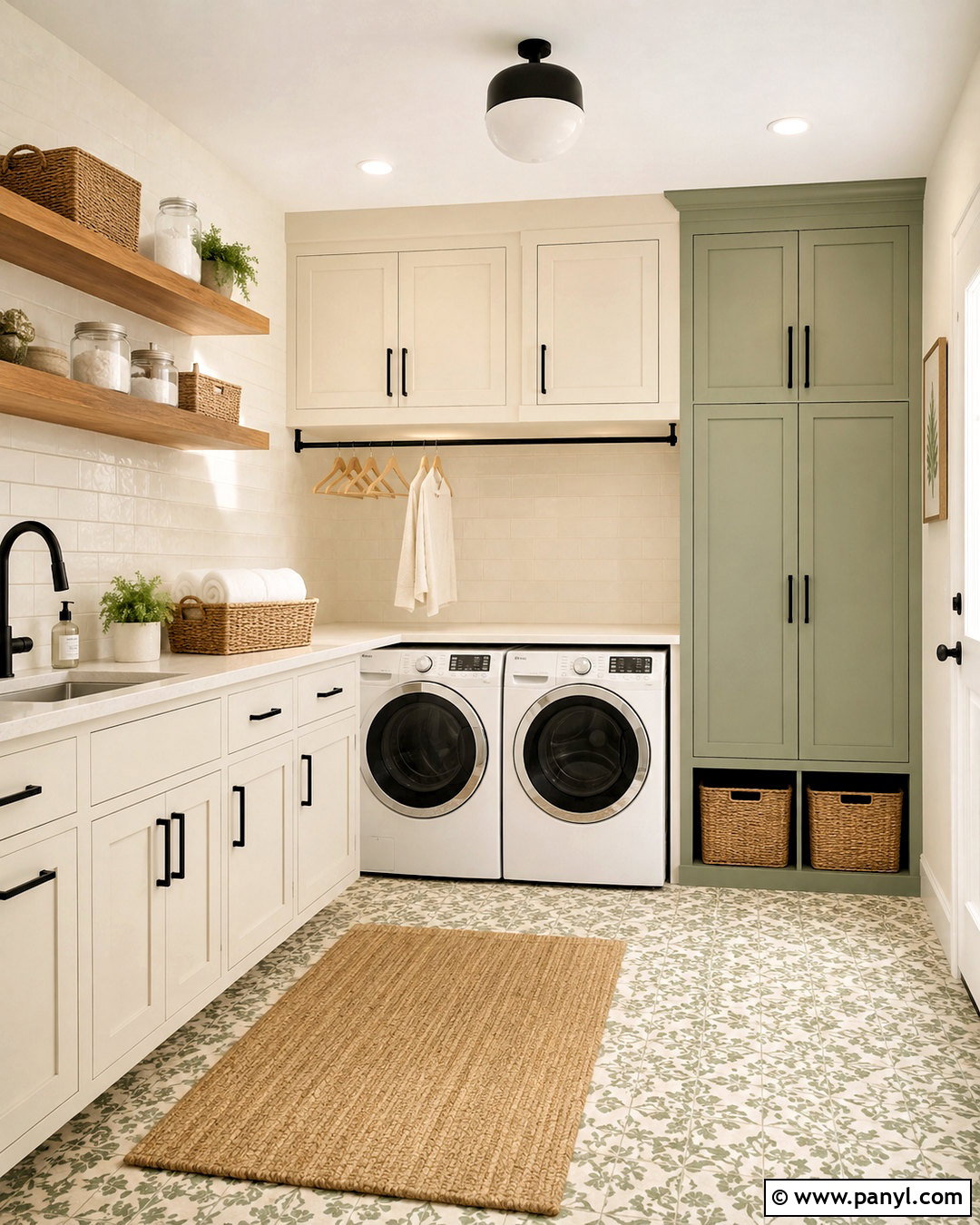 Off White Laundry Room With Soft Green - 20 off white interior ideas