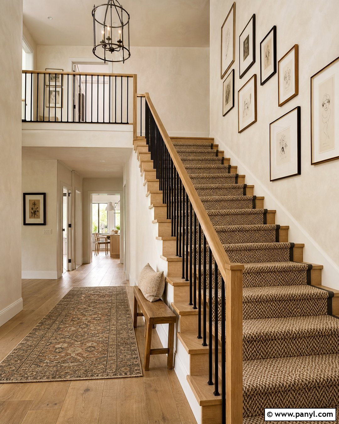 Off-White Limewash Stairway - 50 Limewash Walls