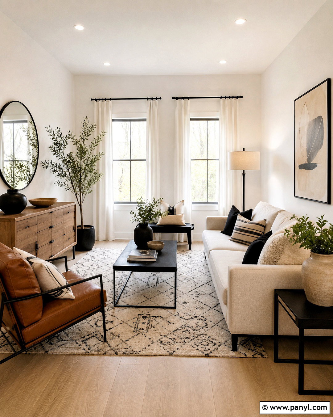 Off White Living Room With Black Accents - 20 off white living room walls