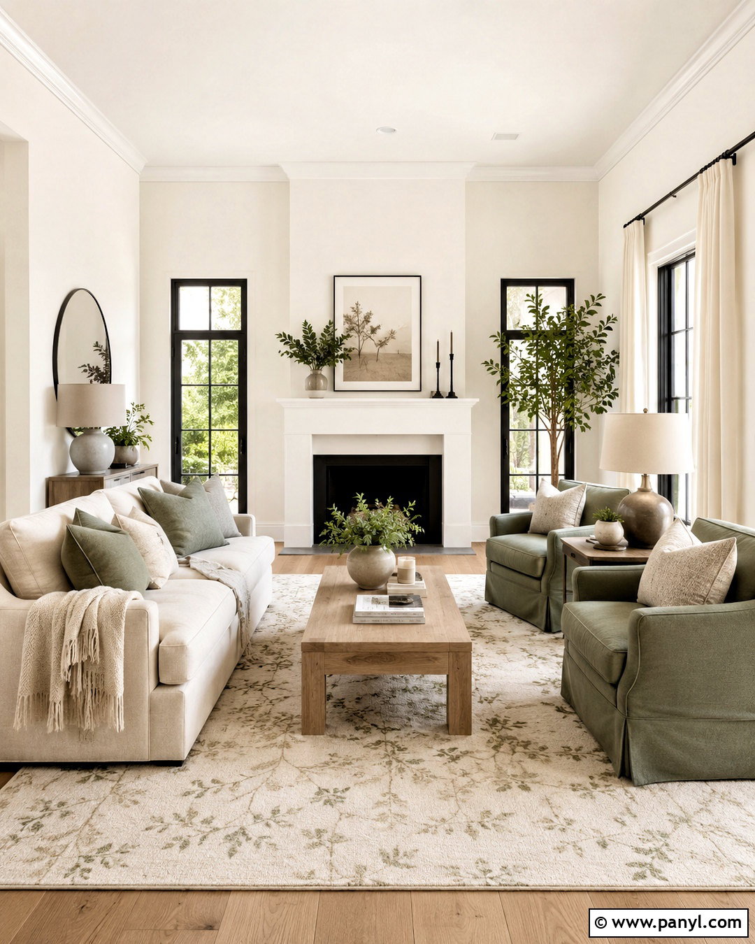 Off White Living Room With Sage Green - 20 off white living room walls