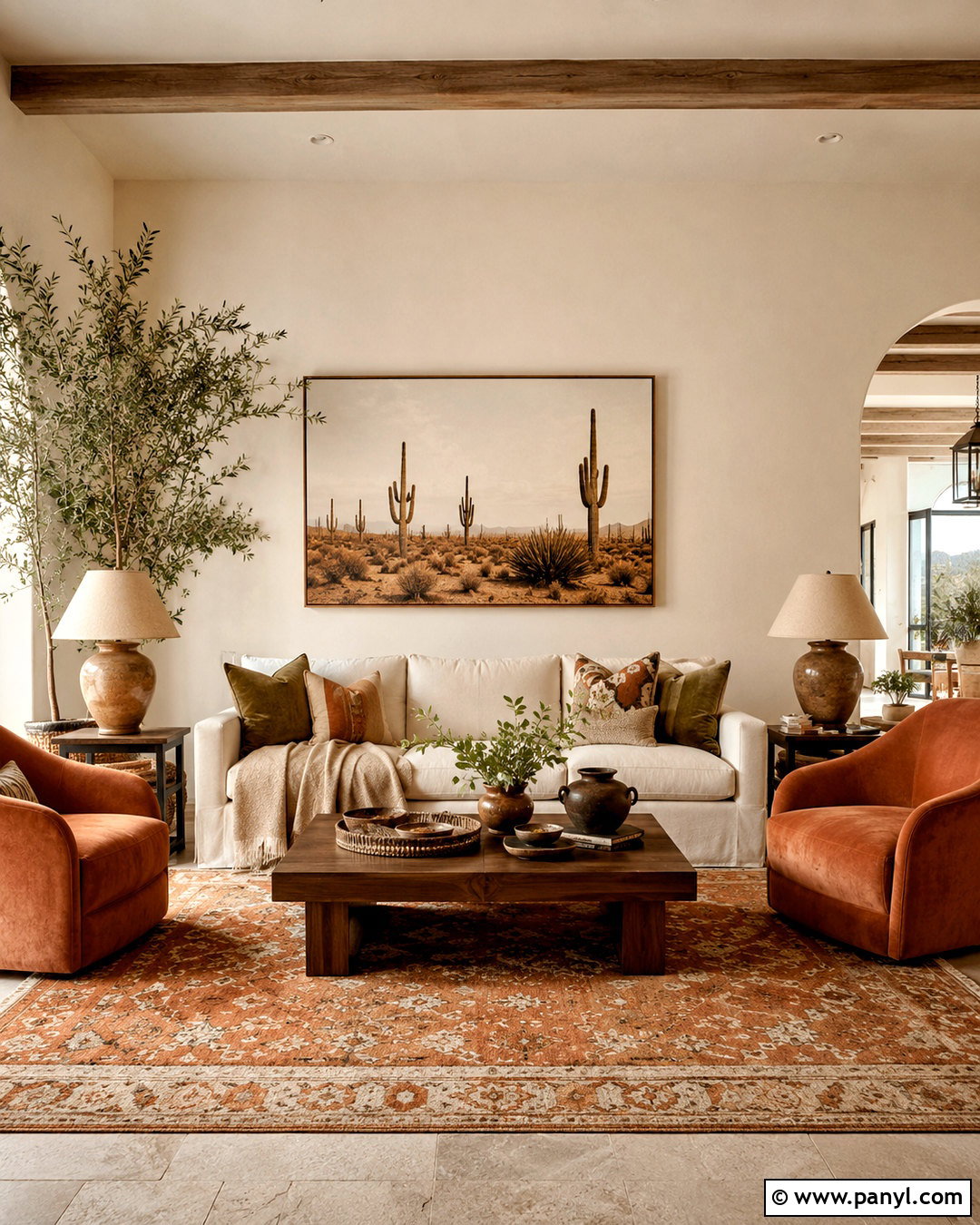Off White Living Room With Terracotta Accents - 20 off white living room walls