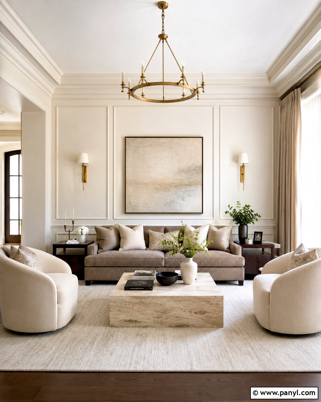 Off White Living Room With Wall Molding - 20 off white living room walls