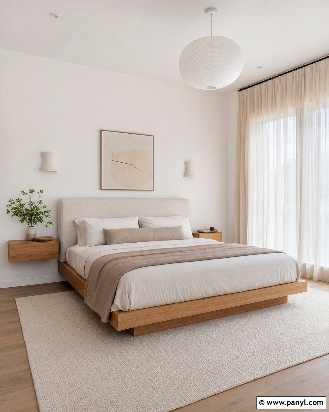 Off White Minimalist Bedroom - 45 off white walls
